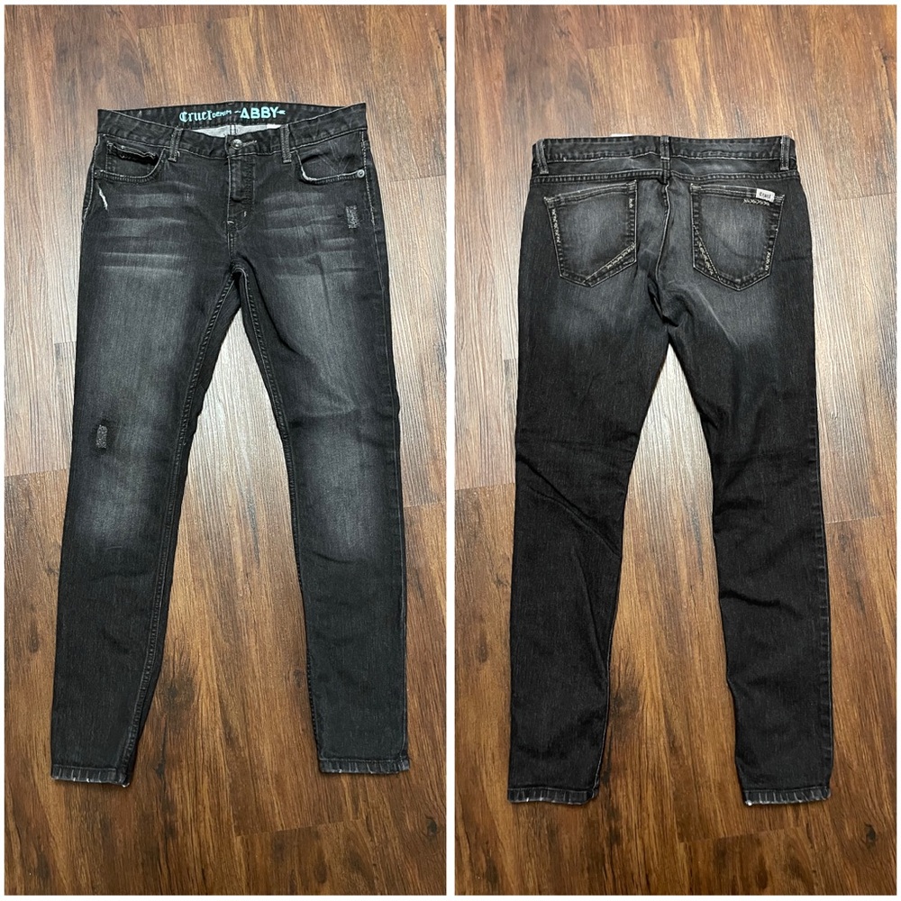 Cruel Denim Abby Black Washed Skinny Jeans